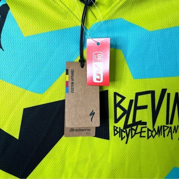 Specialized Jersey Women’s Large Andorra Sport Neon V-Neck Trail Cycling NWT - Picture 3 of 7